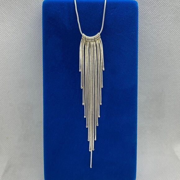 💛 925 Vintage Tassel Necklace - Picture 1 of 4